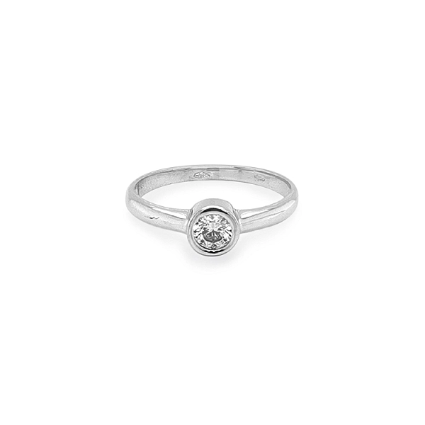 Gold Verlobungsring mit Zirkon