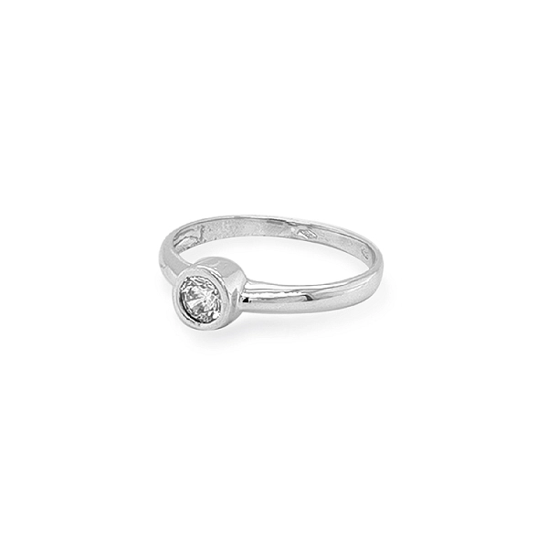 Gold Verlobungsring mit Zirkon