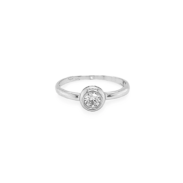 Gold Verlobungsring mit Zirkon