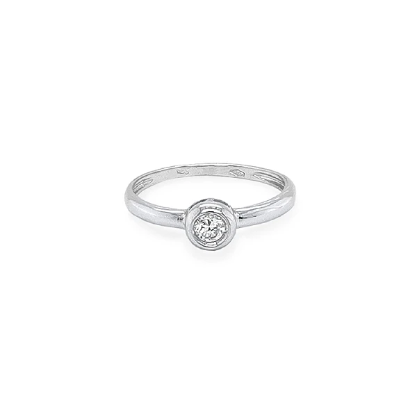 Gold Verlobungsring mit Zirkon