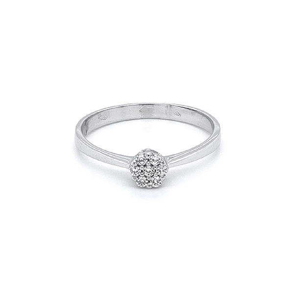 Ring mit Zirkonen aus Weißgold