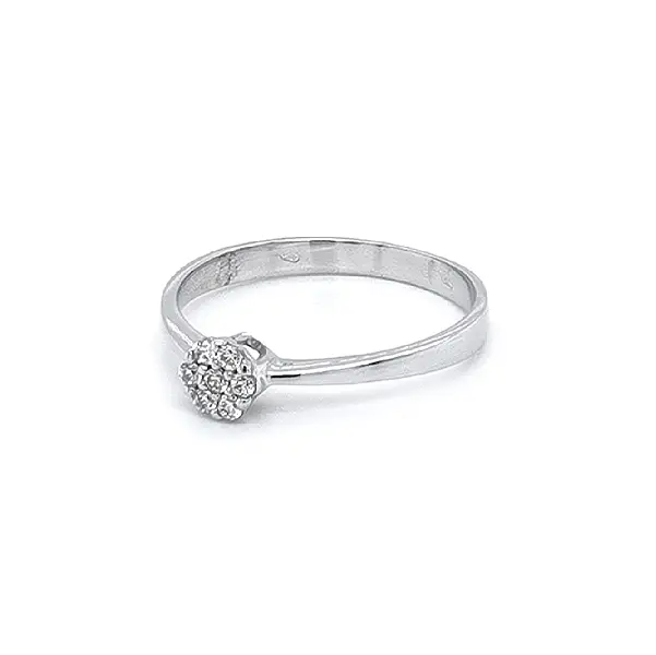 Ring mit Zirkonen aus Weißgold