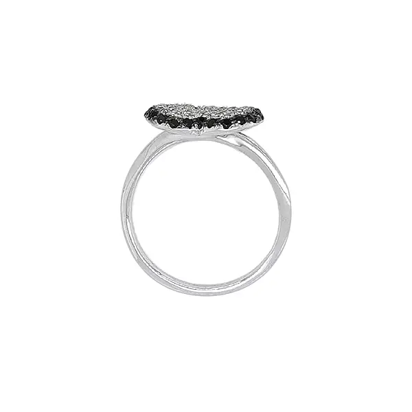 Goldring in Herzform mit Zirkonen