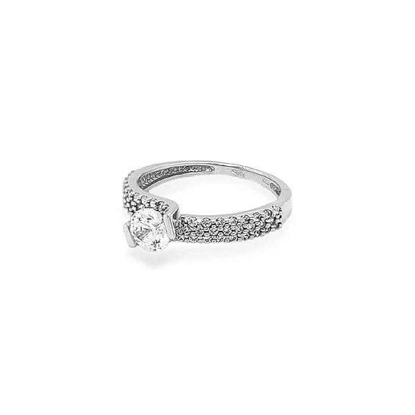 Gold Verlobungsring mit Zirkonen