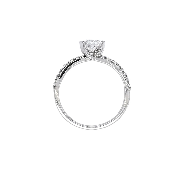 Gold Verlobungsring mit Zirkonen