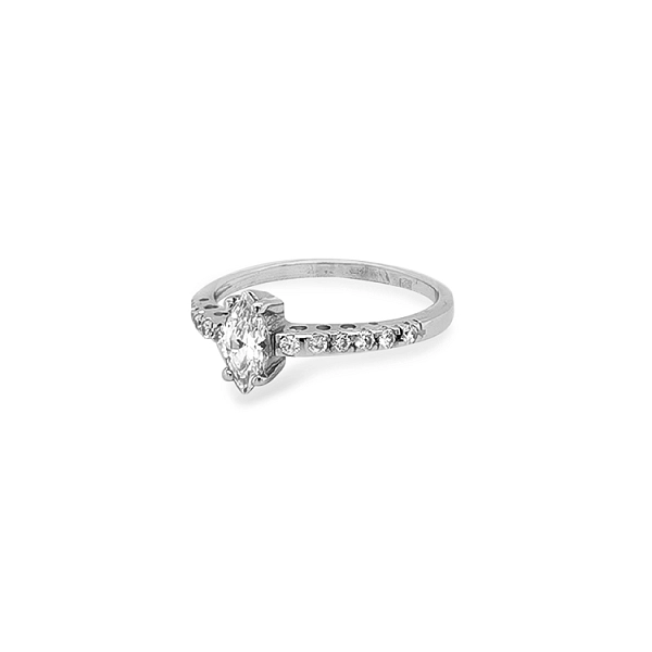 Gold Verlobungsring mit Zirkonen