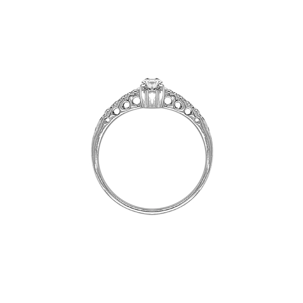 Gold Verlobungsring mit Zirkonen