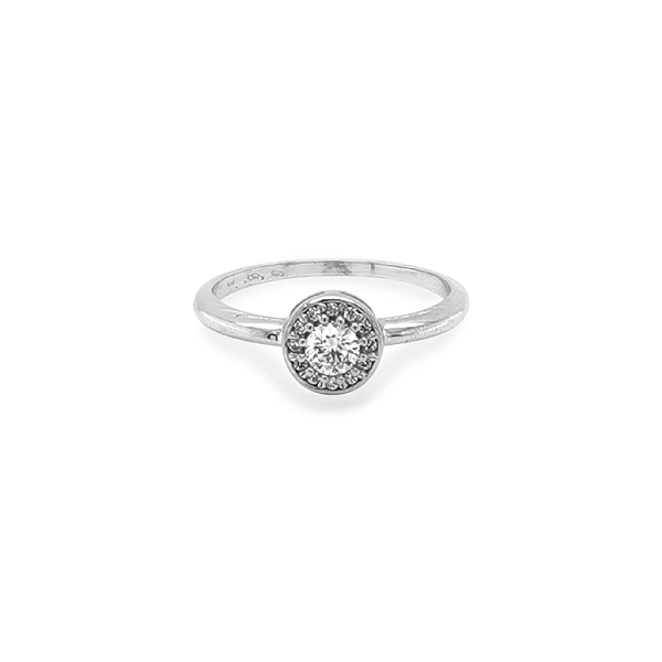 Gold Verlobungsring mit Zirkonen