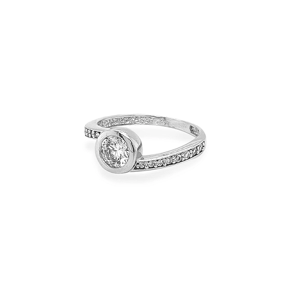 Gold Verlobungsring mit Zirkonen