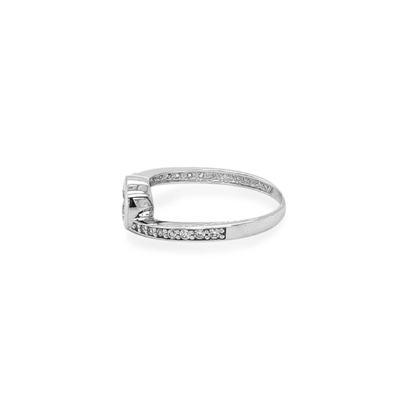 Gold Verlobungsring mit Zirkonen