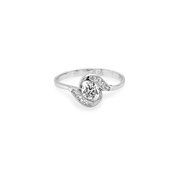 Goldring mit Zirkonen