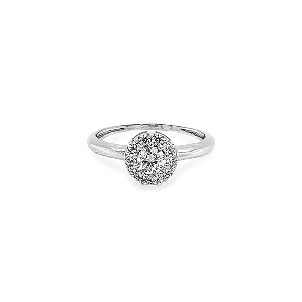 Gold Verlobungsring mit Zirkonen