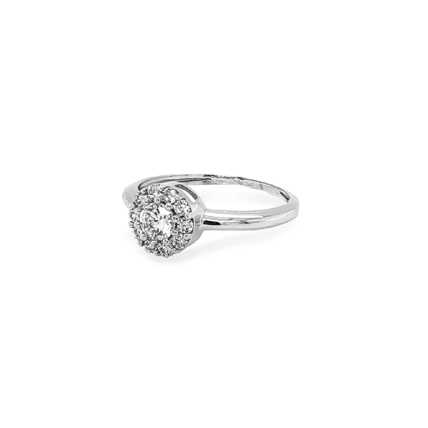 Gold Verlobungsring mit Zirkonen