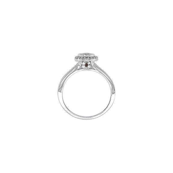 Verlobungsring mit Zirkonen aus Weißgold
