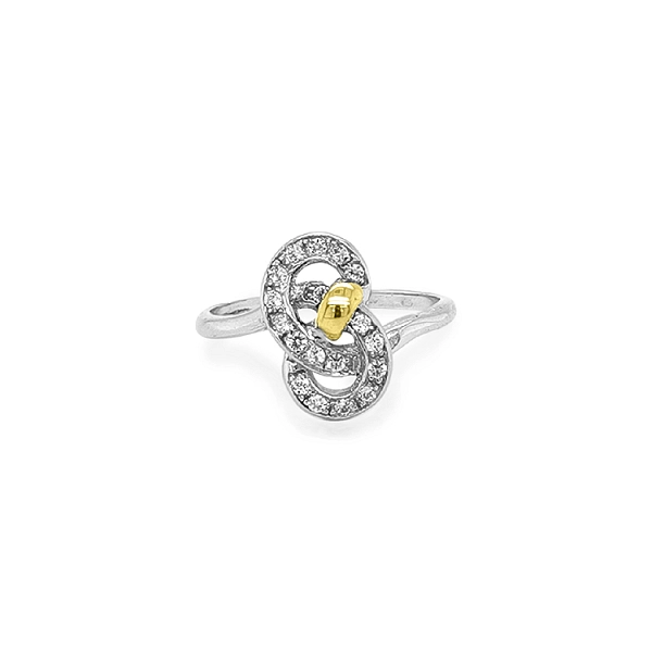 Goldring mit Zirkonen