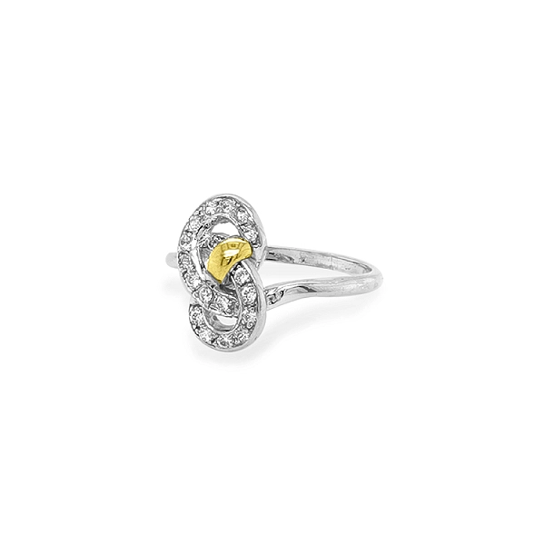 Goldring mit Zirkonen
