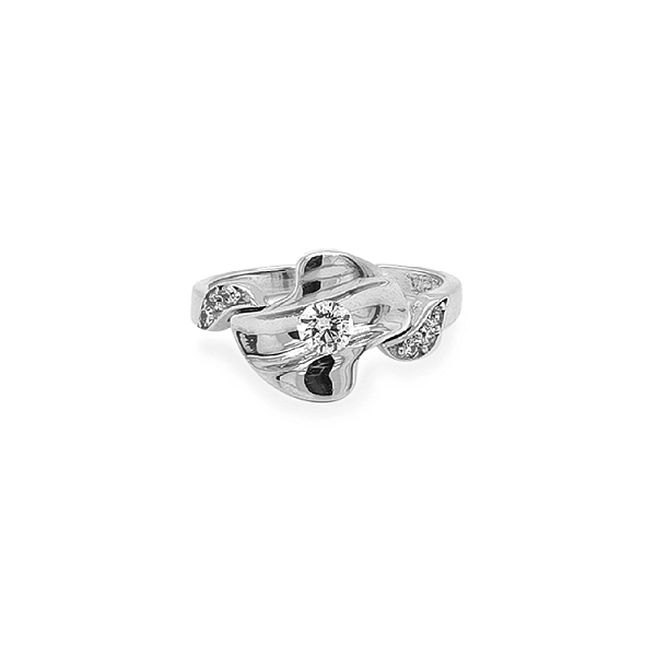 Goldring mit Zirkonen