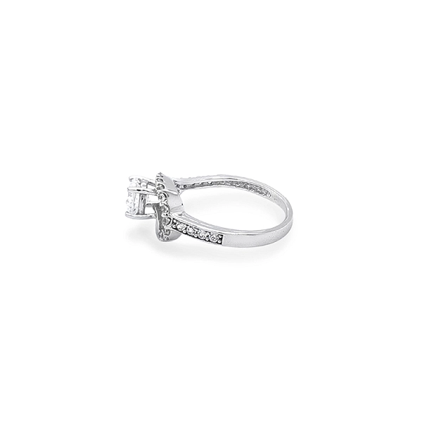 Gold Verlobungsring mit Zirkonen