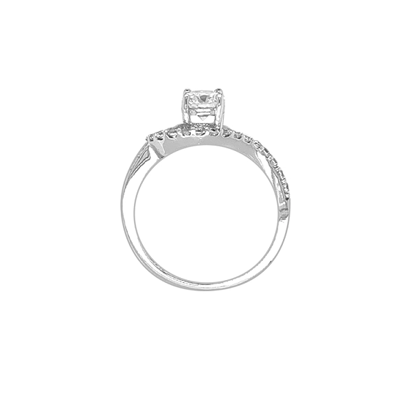 Gold Verlobungsring mit Zirkonen