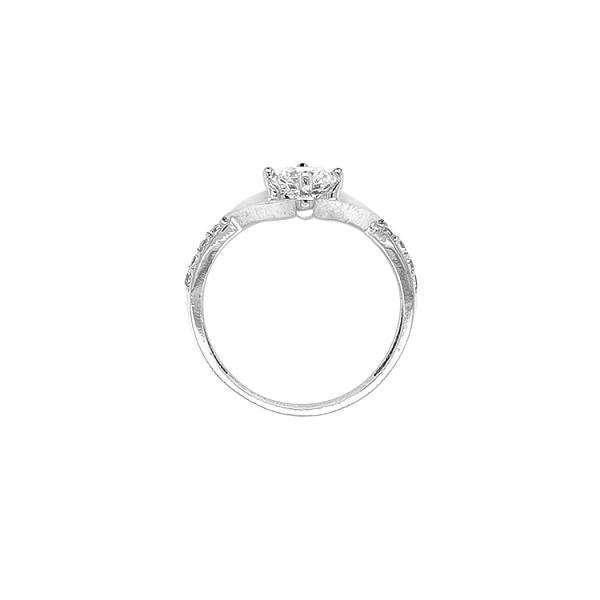 Gold Verlobungsring mit Zirkonen