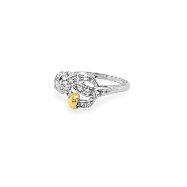 Goldring mit Zirkonen