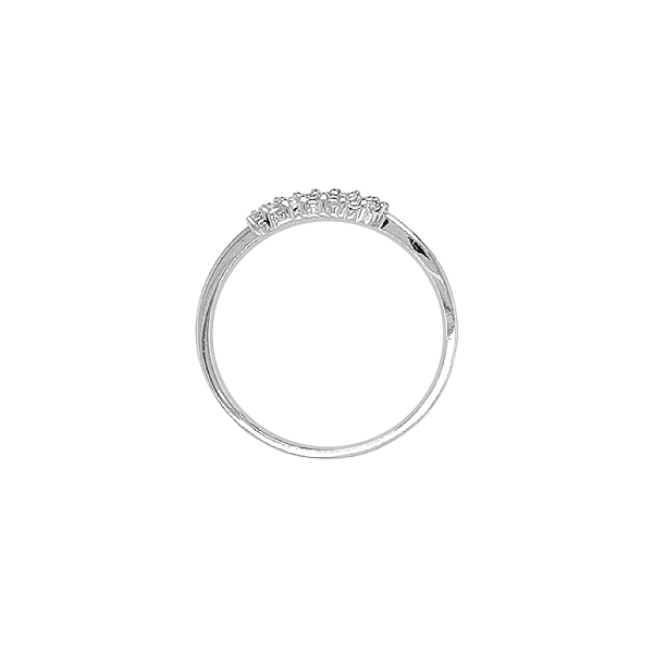 Goldring Blatt mit Zirkonen