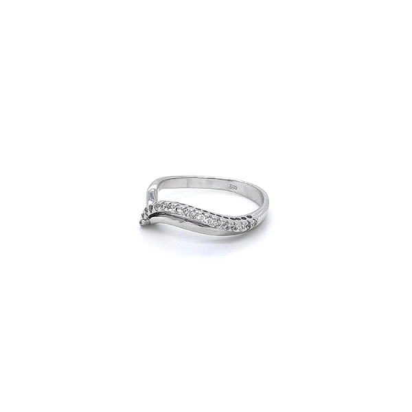 Ring mit Zirkonen aus Weißgold