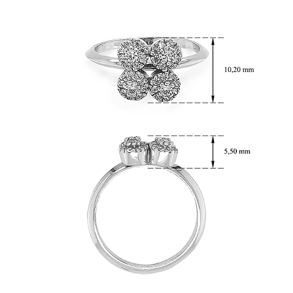 Goldring mit Zirkonen