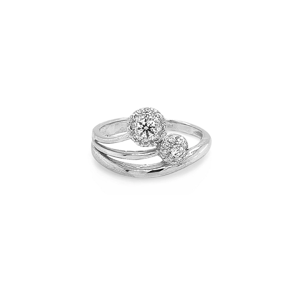 Goldring mit Zirkonen