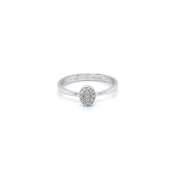 Ring mit Zirkonen aus Weißgold