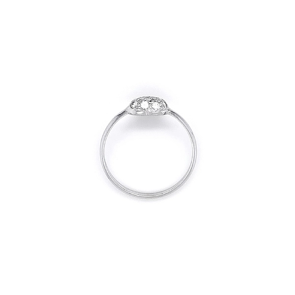 Ring Herz mit Zirkonen aus Weißgold
