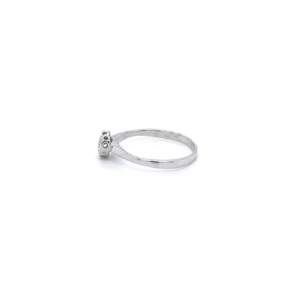 Ring Herz mit Weißgold-Zikonen