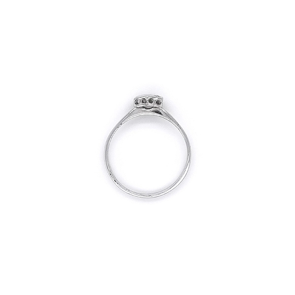 Ring Herz mit Weißgold-Zikonen