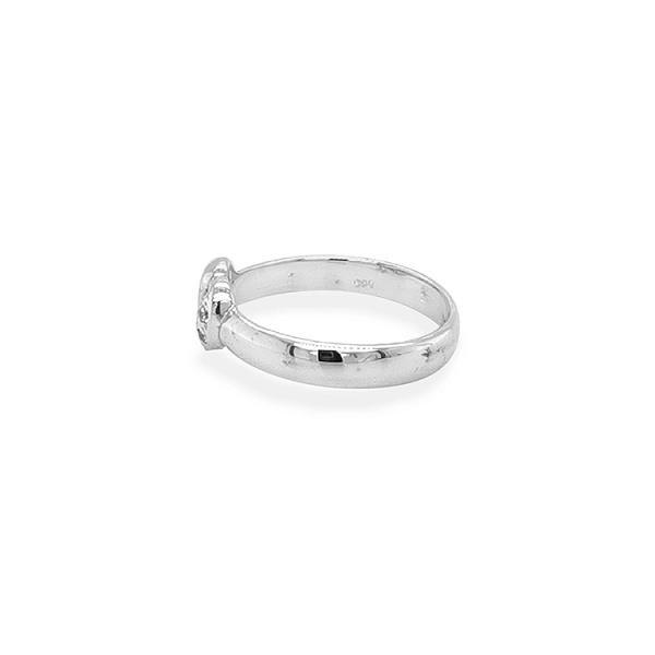 Goldring in Herzform mit Zirkonen