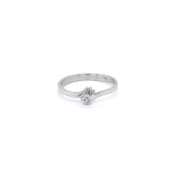Ring mit Zirkon aus Weißgold