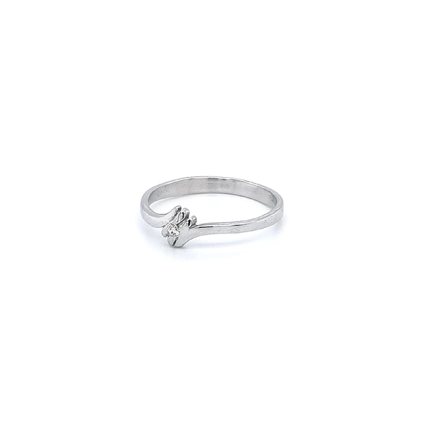 Ring mit Zirkon aus Weißgold