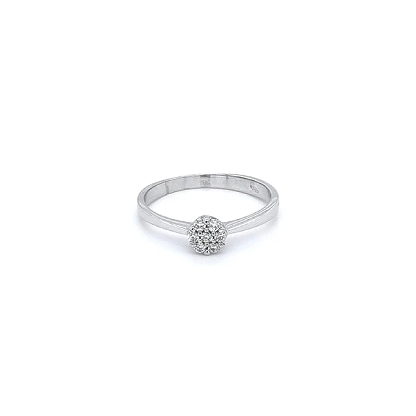 Ring mit Zirkonen aus Weißgold