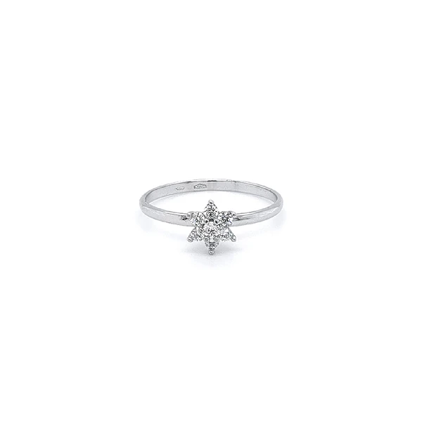 Ring mit Zirkonen aus Weißgold