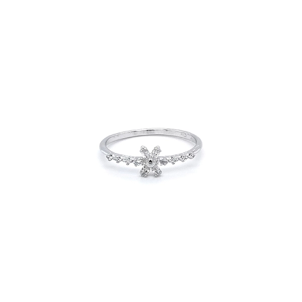 Ring mit Zirkonen aus Weißgold