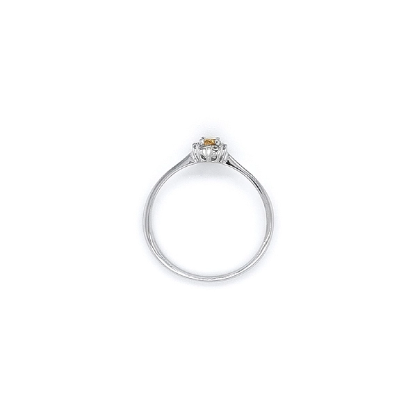 Ring mit Citrin aus Weißgold