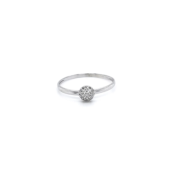 Ring mit Zirkonen aus Weißgold