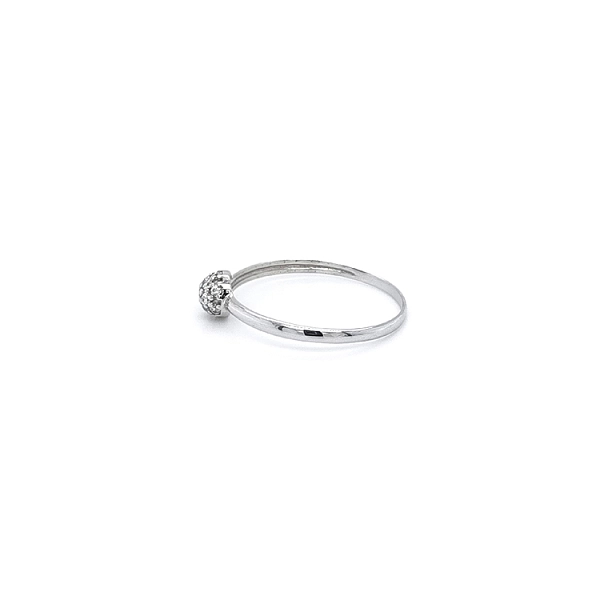 Ring mit Zirkonen aus Weißgold