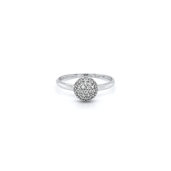 Ring mit Zirkonen aus Weißgold