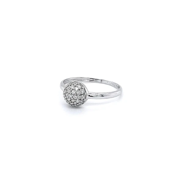 Ring mit Zirkonen aus Weißgold