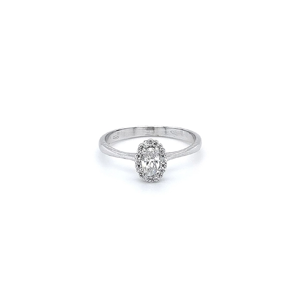 Ring mit Zirkonen aus Weißgold