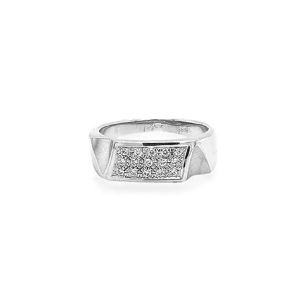 Goldring mit Zirkonen