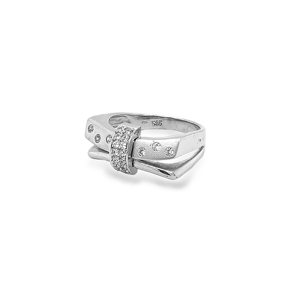 Goldring mit Zirkonen