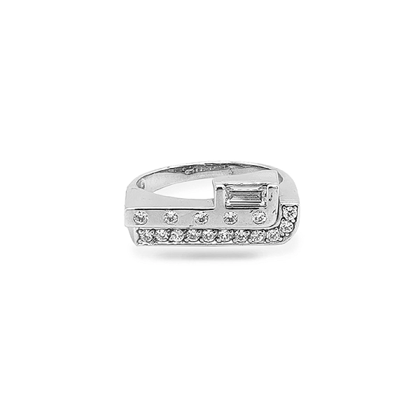 Goldring mit Zirkonen