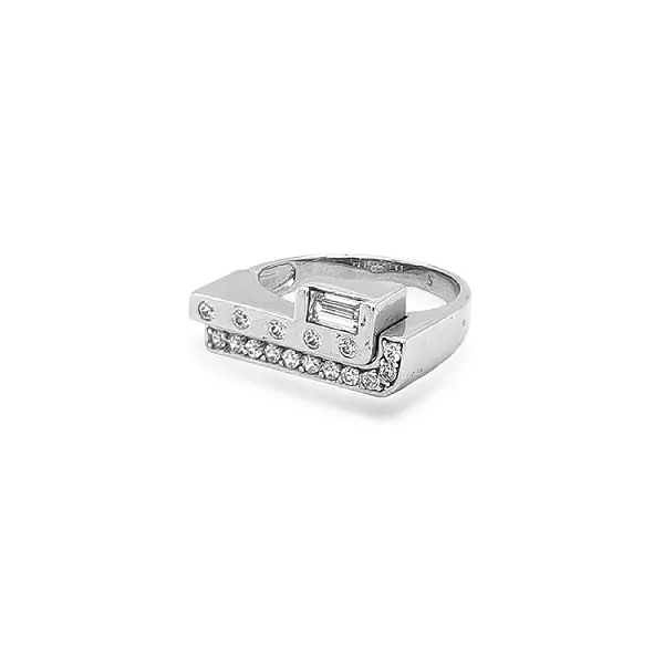 Goldring mit Zirkonen