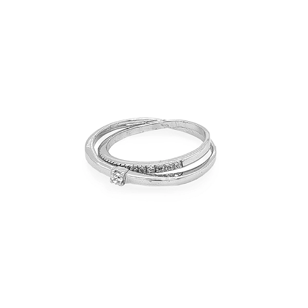 Goldring mit Zirkonen